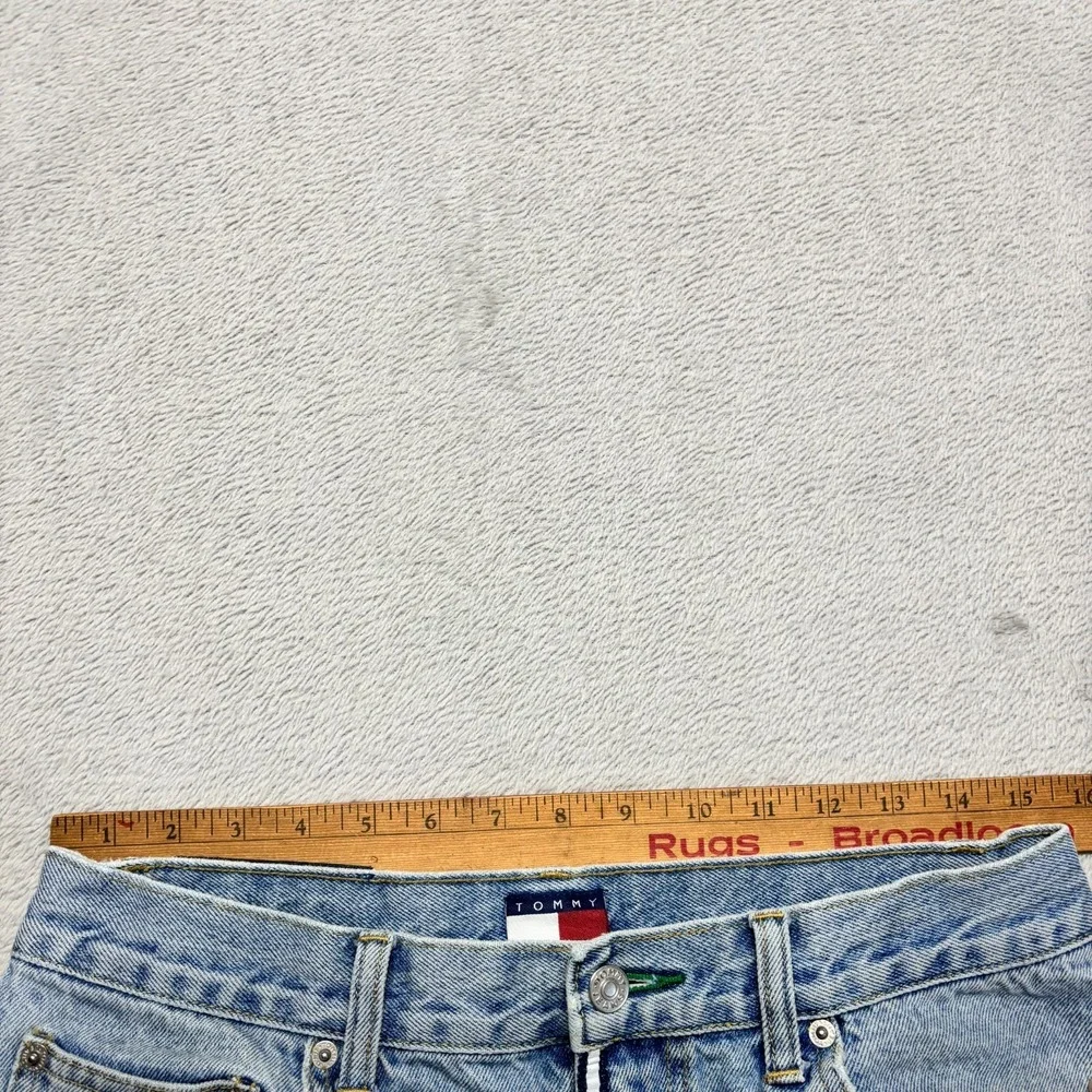Vintage 90's Tommy Hilfiger Jeans Mens 34x32 Fits 31x30 Denim Big Flag‎ Patch